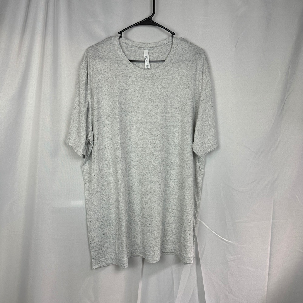 NWT Bella+Canvas T-Shirt Mens 2XL White Fleck Speckled Streetwear Basic